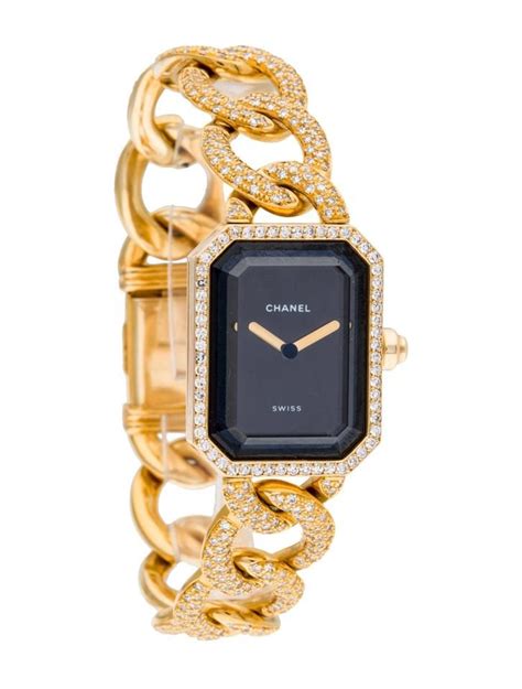 chanel ladies gold watch|Chanel watch diamonds.